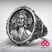 Jesus Christ Angels Gothic Cross Ring | Christian Shield Signet for Men ...