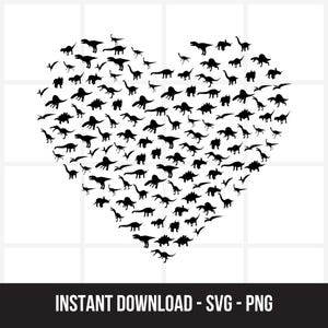 Dinosaur SVG, Dinosaur heart svg, Dinosaurs Clipart, Svg Files, Dinosaur Cut Files