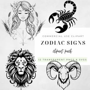 zodiac signs svg, zodiac signs designs, zodiac vector silhouettes, astrology art for Cricut and more