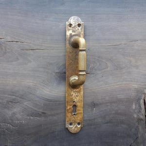 Vintage Brass Door Handle: Rustic Barn Door Pull, 12&quot; Long