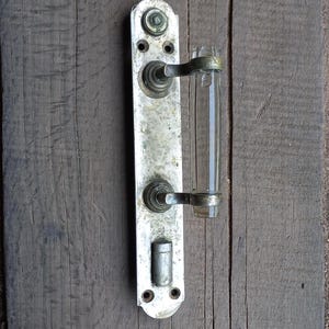 Vintage Metal Door Handle with Glass Holder: Rustic Barn Door Hardware