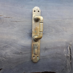 Vintage Brass Door Handle: Rustic Barn Door Pull, 12&quot; Long