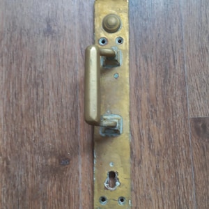 Manija de puerta de latón vintage - herrajes para puertas corredizas - tirador de puerta de granero rústico