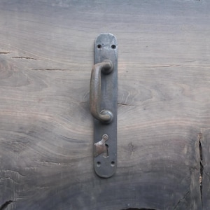 Vintage Iron Door Handle: Rustic Barn Door Pull, USSR 1950s