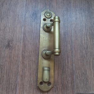 Maniglia per porta vintage in ottone da 10 pollici, ferramenta per porte scorrevoli, vecchia maniglia per porta da fienile