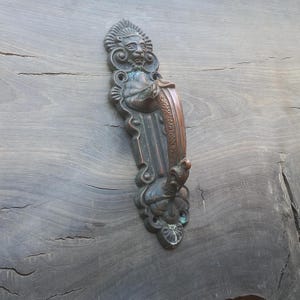 Vintage USSR Door Handle: Silumin Bronze Finish, 1980s Decor