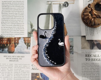 Swan,iPhone Case for iPhone17 16 15 14 13 12ProMax Air,iPhone13 12 11Plus Pro XR XS SE2020 Case,Lens All Inclusive,iPhone Cover