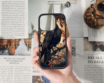 Mysterious Raven,iPhone Case for iPhone17 16 15 14 13 12ProMax Air,iPhone13 12 11Plus Pro XR XS SE2020 Case,Lens All Inclusive,iPhone Cover