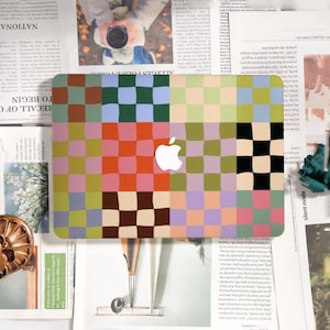 Colorful Checkered,Case for New MacBook Pro 14 A2442 Pro 16 A2991,Matte Hard Case 2025 2024 2022 A3113 A2337 A2681 Leopard,Protective Cover
