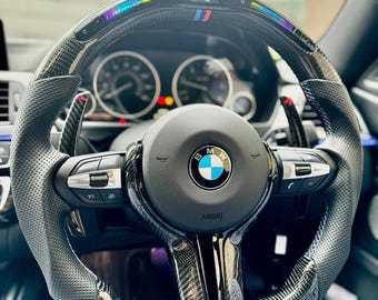 BMW geschmiedet Kohlefaser LED-Lenkrad, D-Typ, M Color Stitch