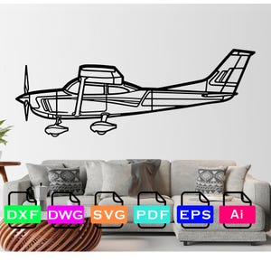 Cessna C182  Airplane Laser Cut Dxf Files, Vector Files, Laser cutting Files, DXF Dwg Ai SVG Pdf EPS Files, Digital Files