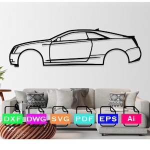 CTS V Car Laser Cut Dxf Files, Vector Files, Laser cutting Files, DXF Dwg Ai Svg Pdf Eps Files, Digital Files