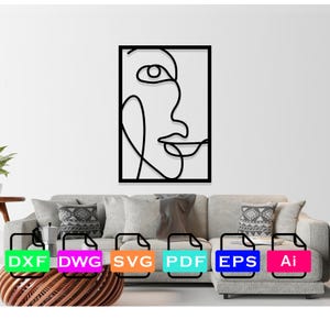 Woman Art Laser Cut Dxf Files, Vector Files, Laser cutting Files, DXF Dwg Ai SVG Pdf EPS Files, Digital Files