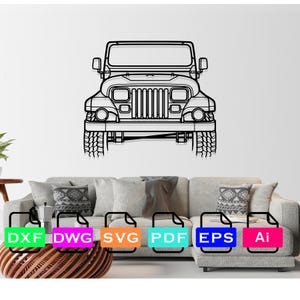 Wrangler Car Laser Cut Dxf Files, Vector Files, Laser cutting Files, DXF Dwg Ai SVG Pdf EPS Files, Digital Files