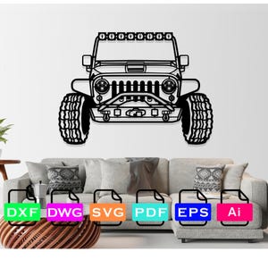 Wrangler Car Laser Cut Dxf Files, Vector Files, Laser cutting Files, DXF Dwg Ai SVG Pdf EPS Files, Digital Files