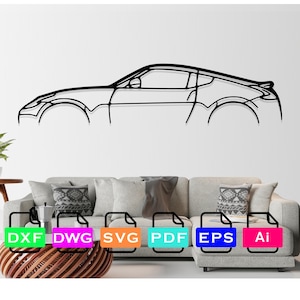 370z Car Laser Cut Dxf Files, Vector Files, Laser cutting Files, DXF Dwg Ai SVG Pdf EPS Files, Digital Files