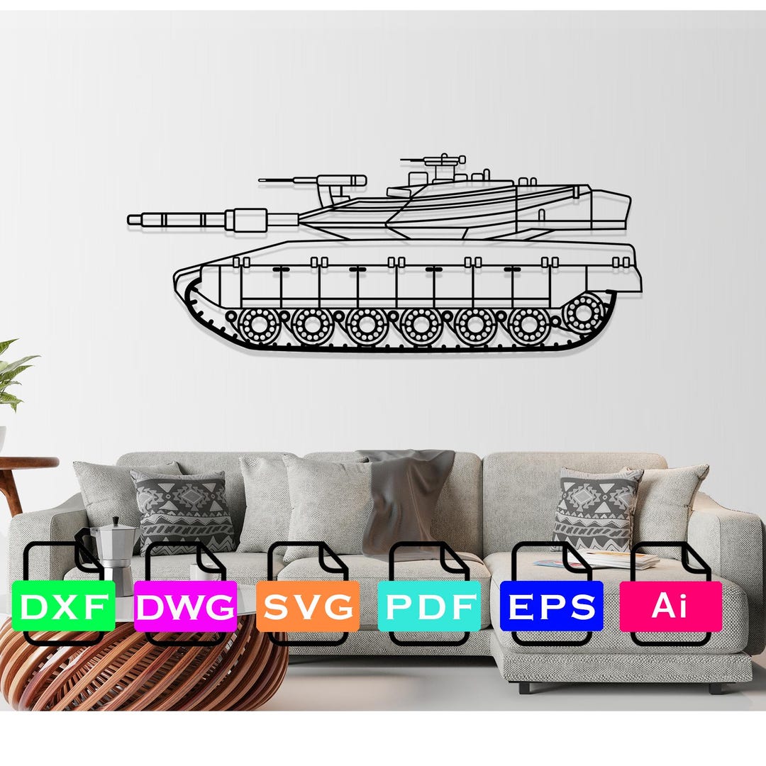 Merkava 4 Tank Laser Cut Dxf Files, Vector Files, Laser Cutting Files ...