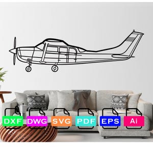 Cessna 206 Airplane Laser Cut Dxf Files, Vector Files, Laser cutting Files, DXF Dwg Ai SVG Pdf EPS Files, Digital Files