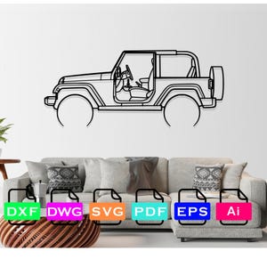 Wrangler Car Laser Cut Dxf Files, Vector Files, Laser cutting Files, DXF Dwg Ai SVG Pdf EPS Files, Digital Files