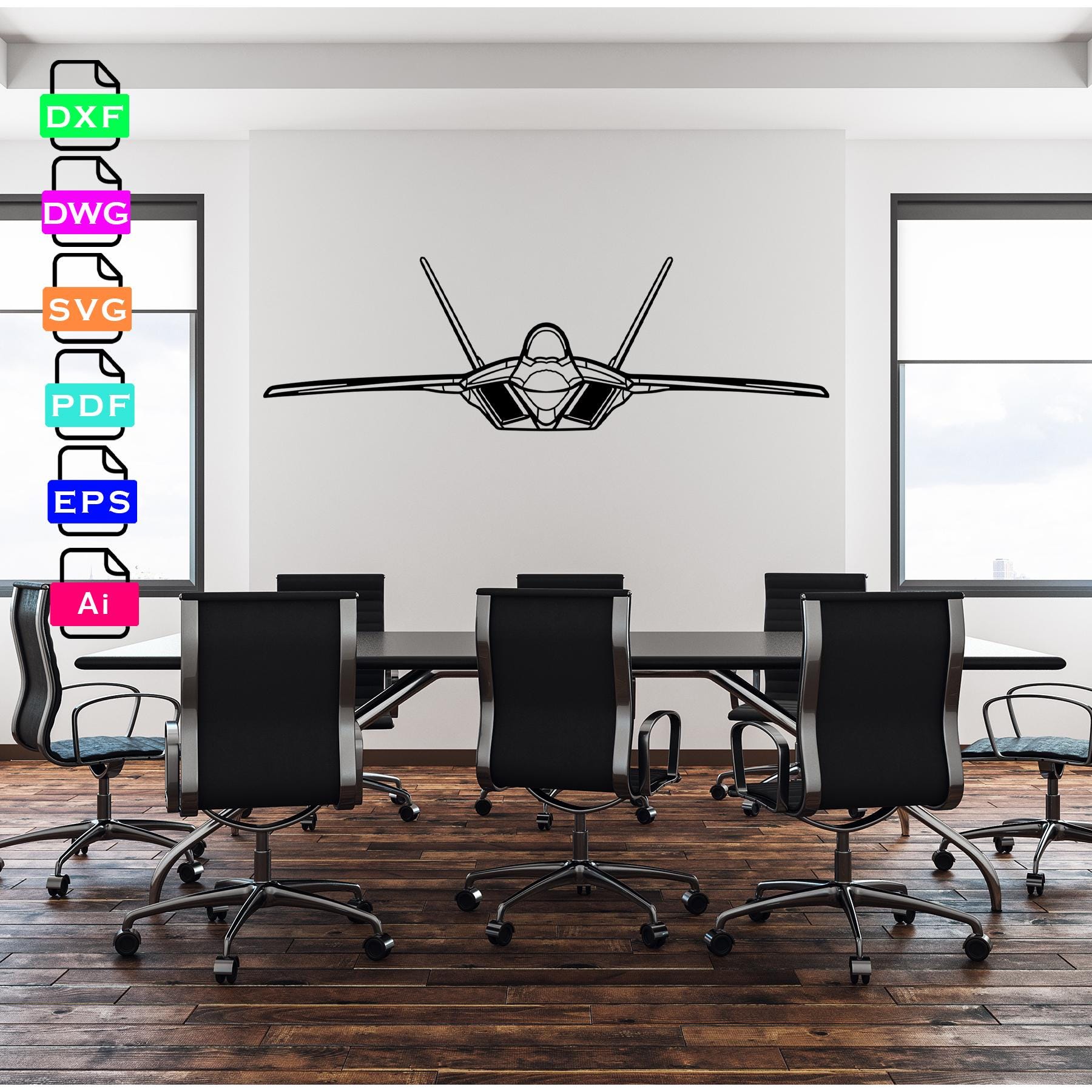 Lockheed Martin F 22 Raptor Airplane Laser Cut Dxf Files, Vector Files ...