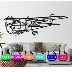 Cessna 182Q Skylane Airplane Laser Cut Dxf Files, Vector Files, Laser cutting Files, DXF Dwg Ai SVG Pdf EPS Files, Digital Files