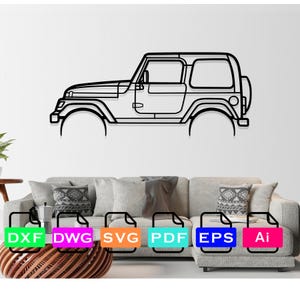 TJ Car Laser Cut Dxf Files, Vector Files, Laser cutting Files, DXF Dwg Ai SVG Pdf Eps Files, Digital Files