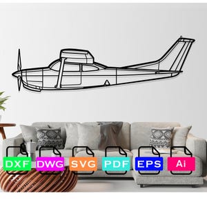 Cessna R182 Airplane Laser Cut Dxf Files, Vector Files, Laser cutting Files, DXF Dwg Ai SVG Pdf EPS Files, Digital Files