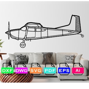 Cessna A185F Skywagon Airplane Laser Cut Dxf Files, Vector Files, Laser cutting Files, DXF Dwg Ai SVG Pdf EPS Files, Digital Files