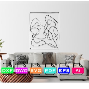 Woman Art Laser Cut Dxf Files, Vector Files, Laser cutting Files, DXF Dwg Ai SVG Pdf EPS Files, Digital Files