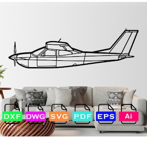 Cessna 177RG Cardinal Airplane Laser Cut Dxf Files, Vector Files, Laser cutting Files, DXF Dwg Ai SVG Pdf EPS Files, Digital Files