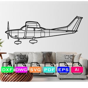 Cessna 182P Skylane Airplane Laser Cut Dxf Files, Vector Files, Laser cutting Files, DXF Dwg Ai SVG Pdf EPS Files, Digital Files