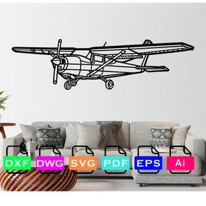 Cessna 182 Skylane Airplane Laser Cut Dxf Files, Vector Files, Laser cutting Files, DXF Dwg Ai SVG Pdf EPS Files, Digital Files