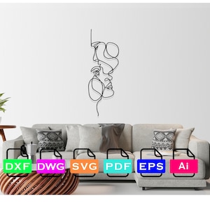 Woman Art Laser Cut Dxf Files, Vector Files, Laser cutting Files, DXF Dwg Ai SVG Pdf EPS Files, Digital Files