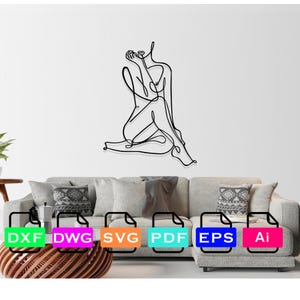 Woman Art Laser Cut Dxf Files, Vector Files, Laser cutting Files, DXF Dwg Ai SVG Pdf EPS Files, Digital Files