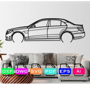 E63 AMG Car Laser Cut Dxf Files, Vector Files, Laser cutting Files, DXF Dwg Ai SVG Pdf Eps Files, Digital Files