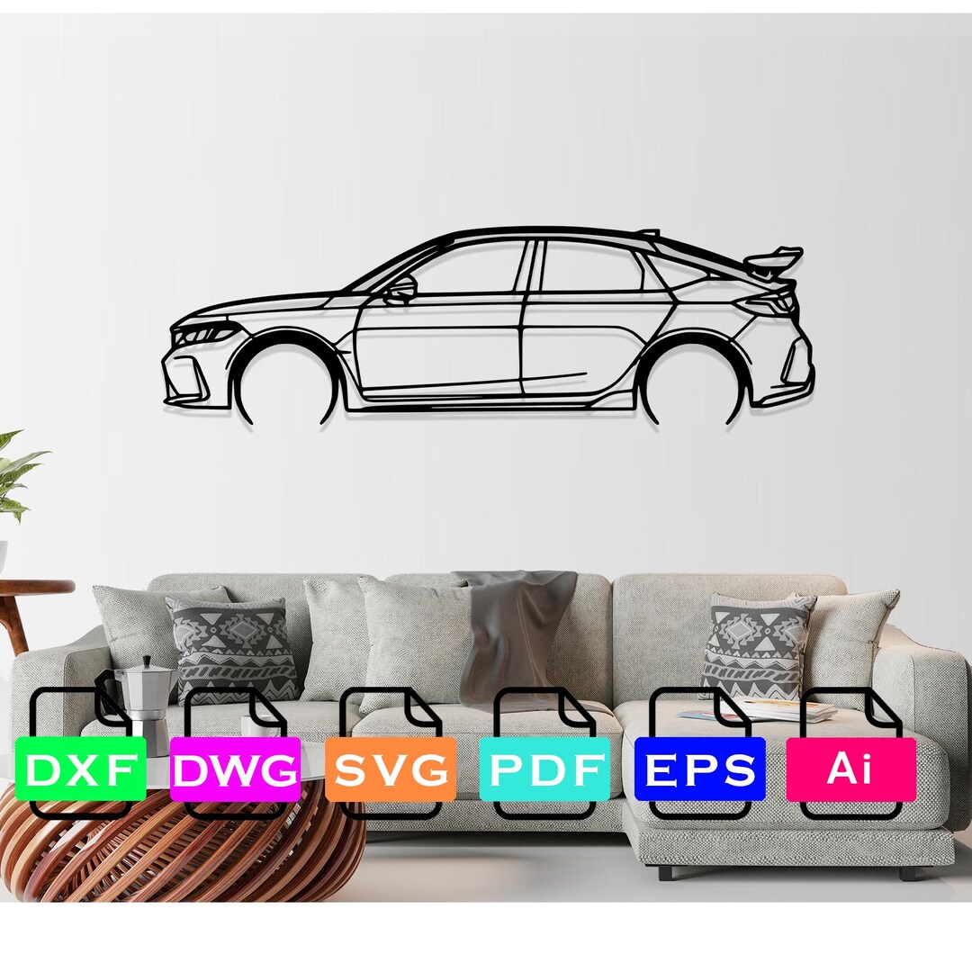 Type R Dxf Type R Car Laser Cut Dxf Files, Vector Files, Laser Cutting Files, DXF ...