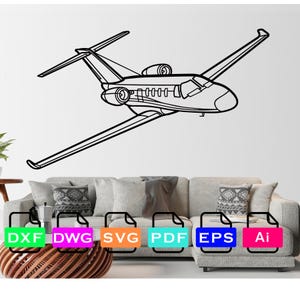 Cessna Citation M2 Airplane Laser Cut Dxf Files, Vector Files, Laser cutting Files, DXF Dwg Ai SVG Pdf EPS Files, Digital Files