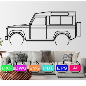 Defender Car Laser Cut Dxf Files, Vector Files, Laser cutting Files, DXF Dwg Ai SVG Pdf EPS Files, Digital Files