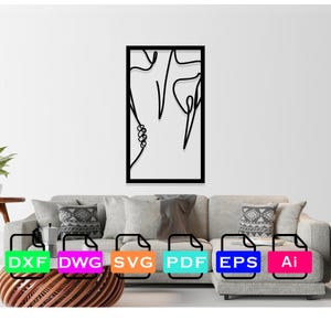 Woman Art Laser Cut Dxf Files, Vector Files, Laser cutting Files, DXF Dwg Ai SVG Pdf EPS Files, Digital Files