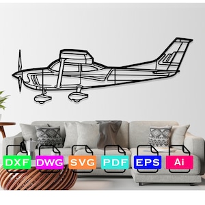 Cessna 182 Airplane Laser Cut Dxf Files, Vector Files, Laser cutting Files, DXF Dwg Ai SVG Pdf EPS Files, Digital Files