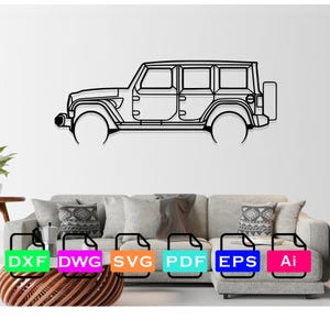 Wrangler Car Laser Cut Dxf Files, Vector Files, Laser cutting Files, DXF Dwg Ai SVG Pdf EPS Files, Digital Files