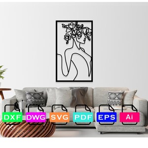 Woman Art Laser Cut Dxf Files, Vector Files, Laser cutting Files, DXF Dwg Ai SVG Pdf EPS Files, Digital Files