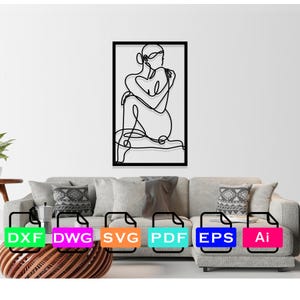 Woman Art Laser Cut Dxf Files, Vector Files, Laser cutting Files, DXF Dwg Ai SVG Pdf EPS Files, Digital Files