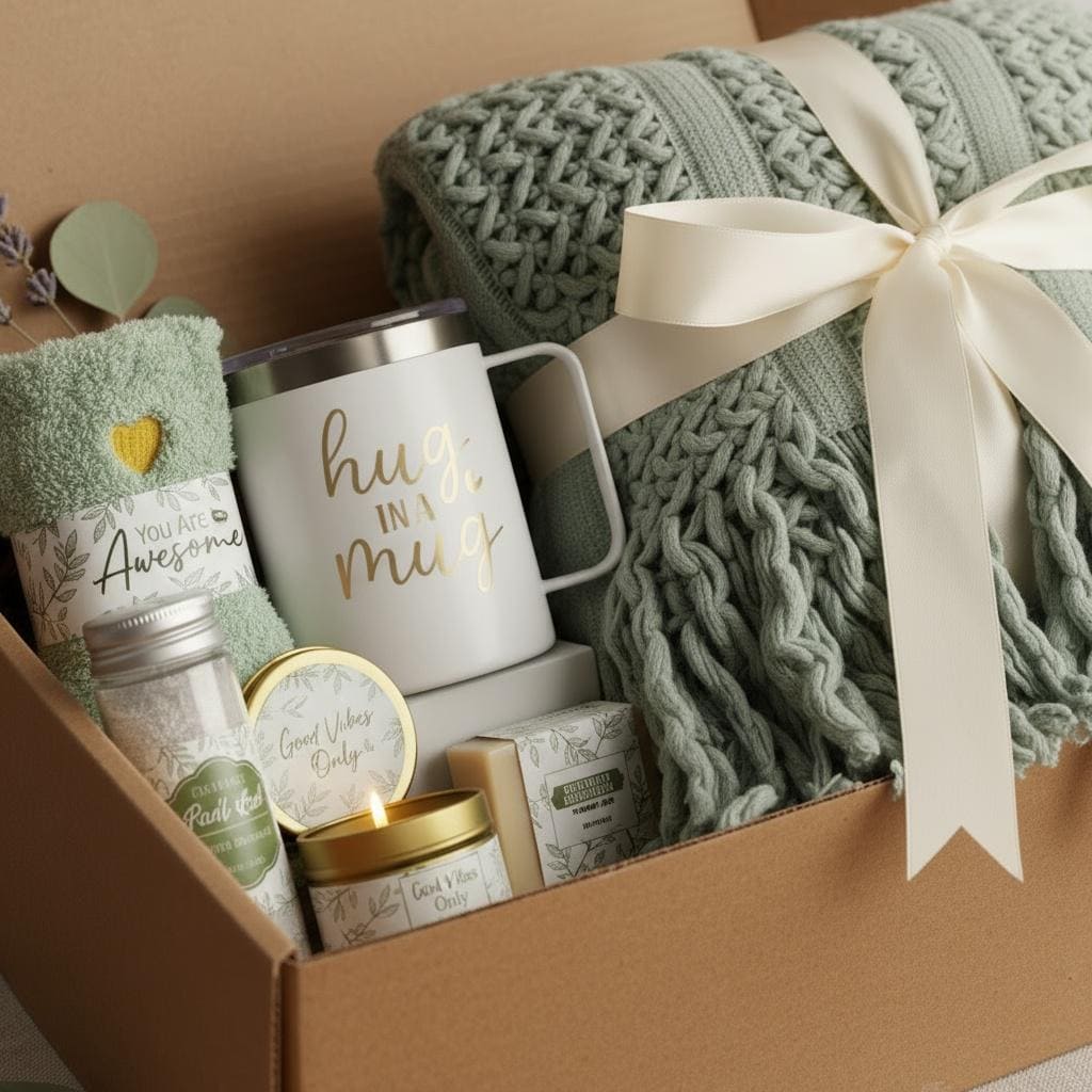 Cozy Care Package for Women • Birthday Gift Box for Her • Get Well