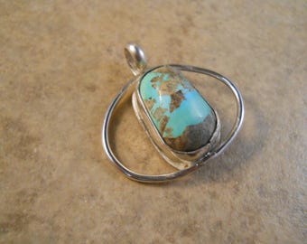 Royston Ribbon Turquoise Custom Sterling Pendant