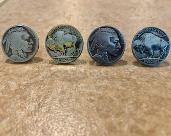 Buffalo Nickel Stainless Steel Tie Tack