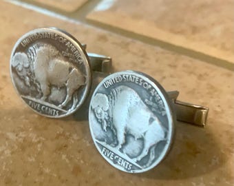 Buffalo Nickel Stainless Steel Cuff Links