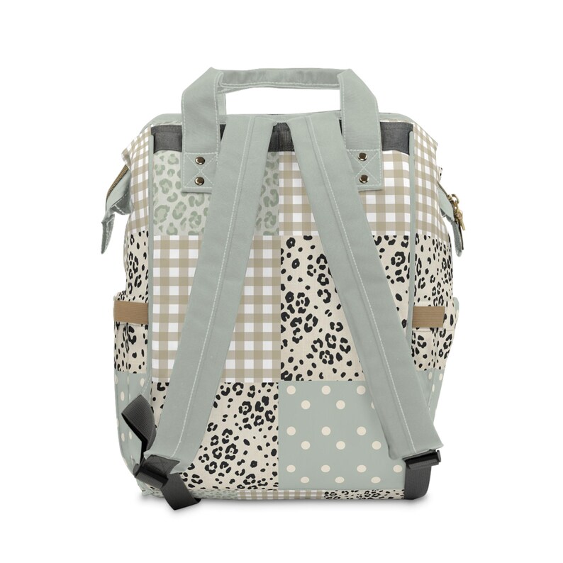Mochila con estampado de retazos de leopardo y lunares / Mochila personalizada para bebé imagen 4