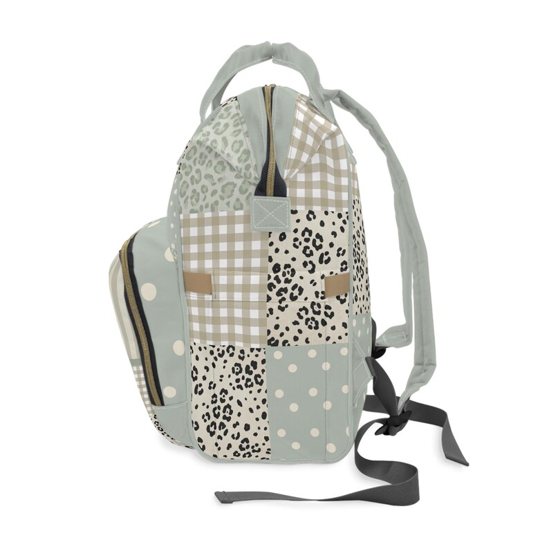 Mochila con estampado de retazos de leopardo y lunares / Mochila personalizada para bebé imagen 5