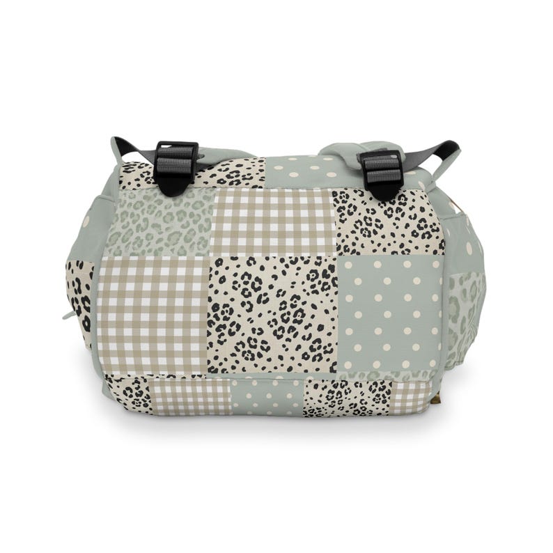 Mochila con estampado de retazos de leopardo y lunares / Mochila personalizada para bebé imagen 7